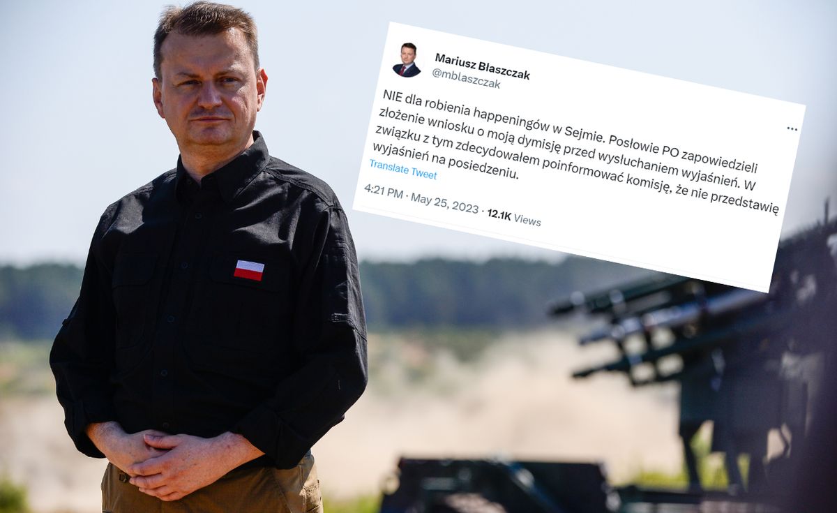 Mariusz Błaszczak wyraził oburzenie na Twitterze
