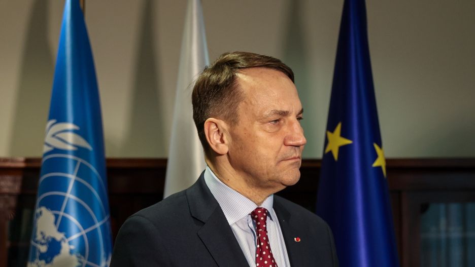 Minister spraw zagranicznych Radosław Sikorski podczas pobytu w Nowym Jorku