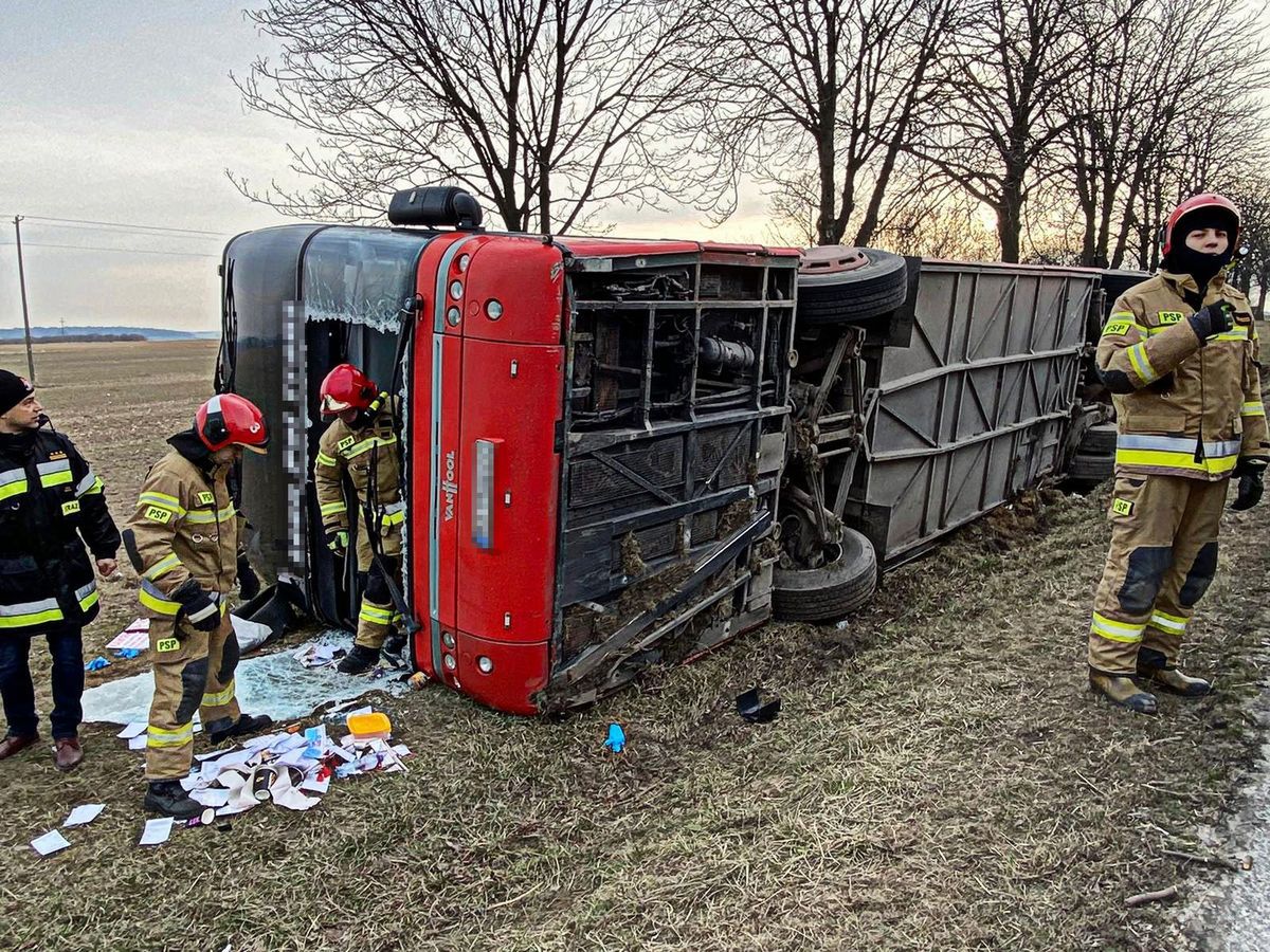 Wypadek wyglądał groźnie, ale obyło się bez tragedii