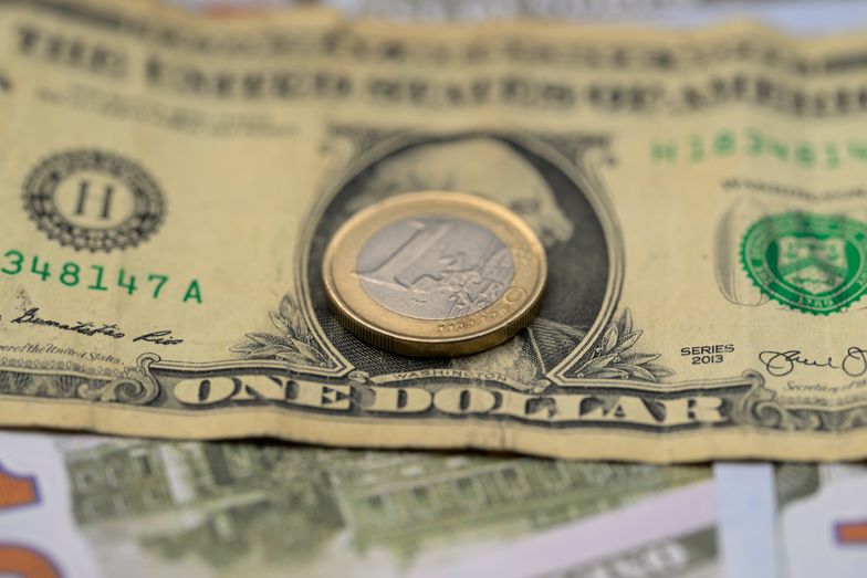 The US one dollar bill lies beside the EU 1 EURO coin in this photo illustration in Brussels, Belgium, on January 4, 2025. (Photo by Jonathan Raa/NurPhoto via Getty Images)