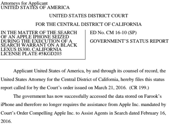 FBI poradziło sobie bez pomocy Apple’a. iPhone 5c zamachowca odblokowany 2