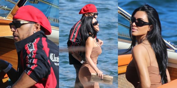 Kim Kardashian i Lewis Hamilton EMANUJĄ MIŁOŚCIĄ nad jeziorem Como. Celebrytka szykuje się już na ślub numer cztery? (ZDJĘCIA)