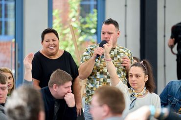 Dorota Wellman na planie programu "Autentyczni"