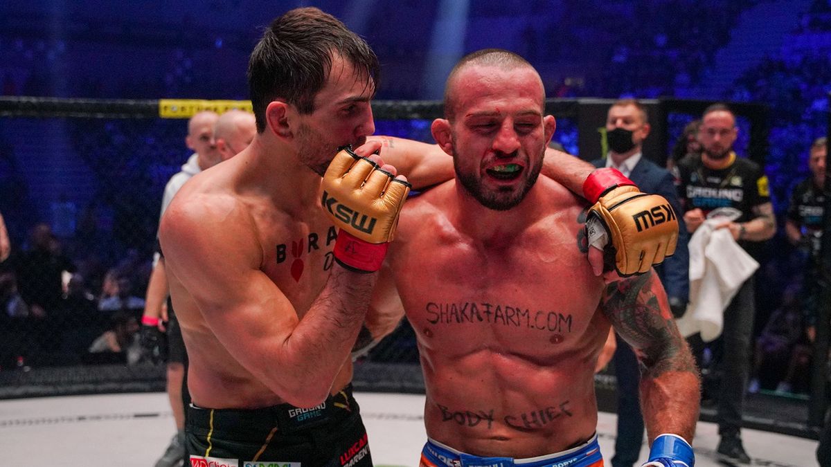Materiały prasowe / KSW / Na zdjęciu od lewej: Marian Ziółkowski i Borys Mańkowski