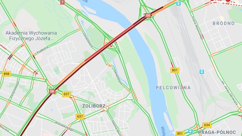 Warszawa. Zderzenie na S8