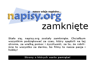 Napisy.org - śledztwo zostanie umorzone?