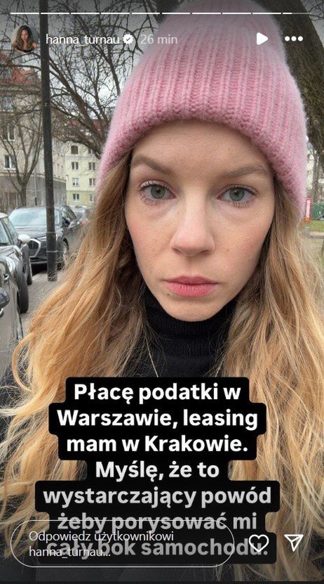 Hanna Turnau pokazała zarysowane auto