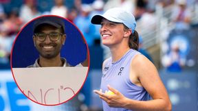 Ale to wymyślił. Wszyscy widzieli transparent skierowany do Igi