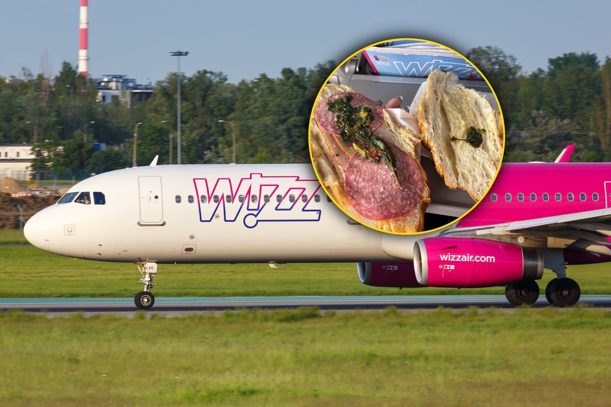 Tak wyglądała kanapka zamówiona w samolocie Wizz Air 