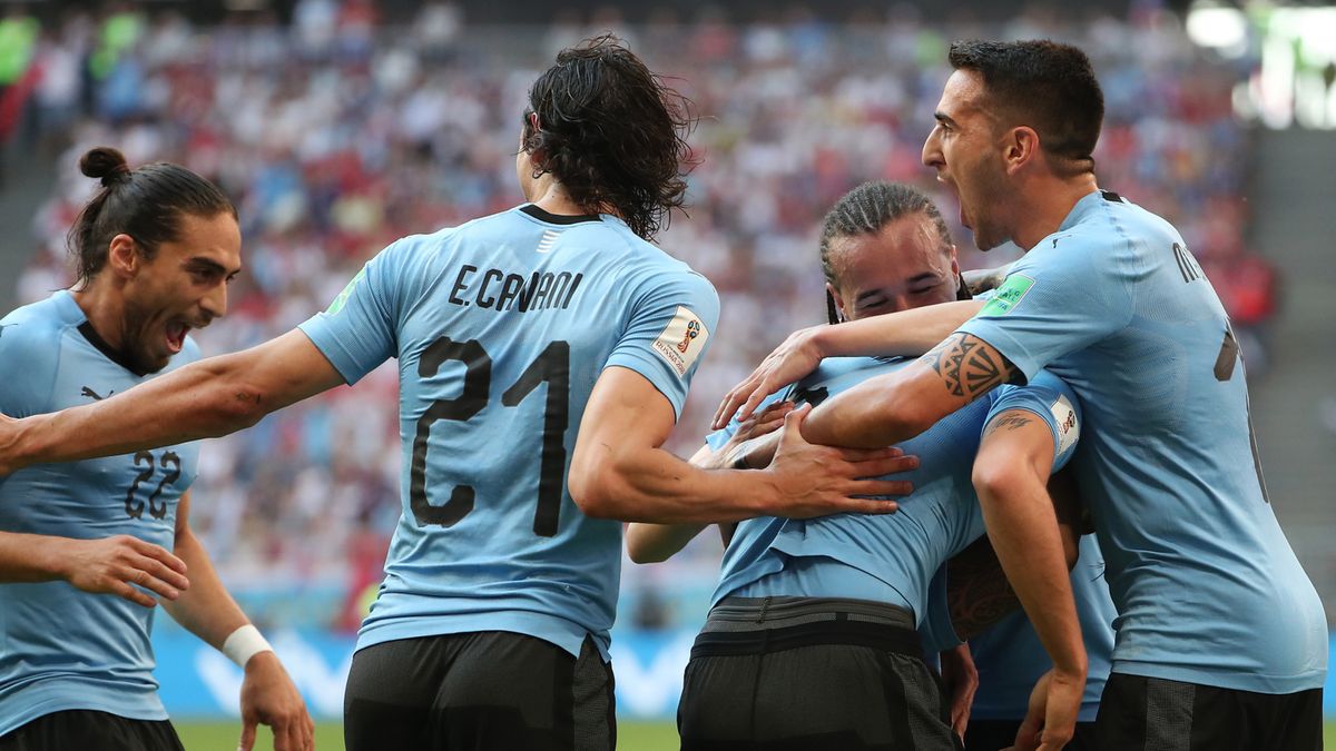 radość piłkarzy reprezentacji Urugwaju