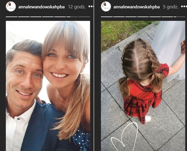 Robert i Anna Lewandowscy, po prawej ich córka Klara. Źródło: Instastory Anny Lewandowskiej (instagram.com/annalewandowskahpba/)