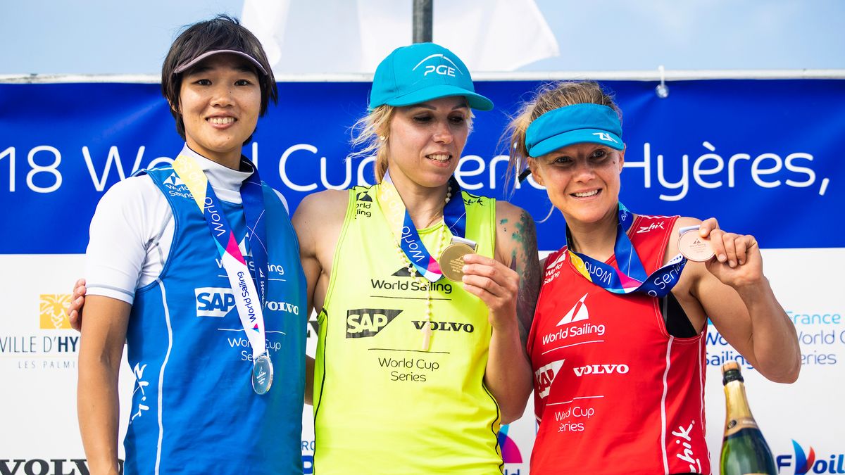 Peina Chen, Zofia Klepacka i Małgorzata Białecka na podium PŚ w Hyeres 2018