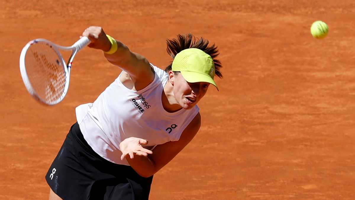 PAP/EPA / Chema Moya / Iga Świątek w turnieju WTA w Madrycie
