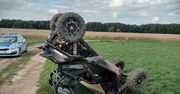 Mała Wieś: Dachowanie czterokołowca. Pasażer z obrażeniami