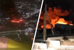 Potężny pożar w Rosji. Ogień widziany z samolotu