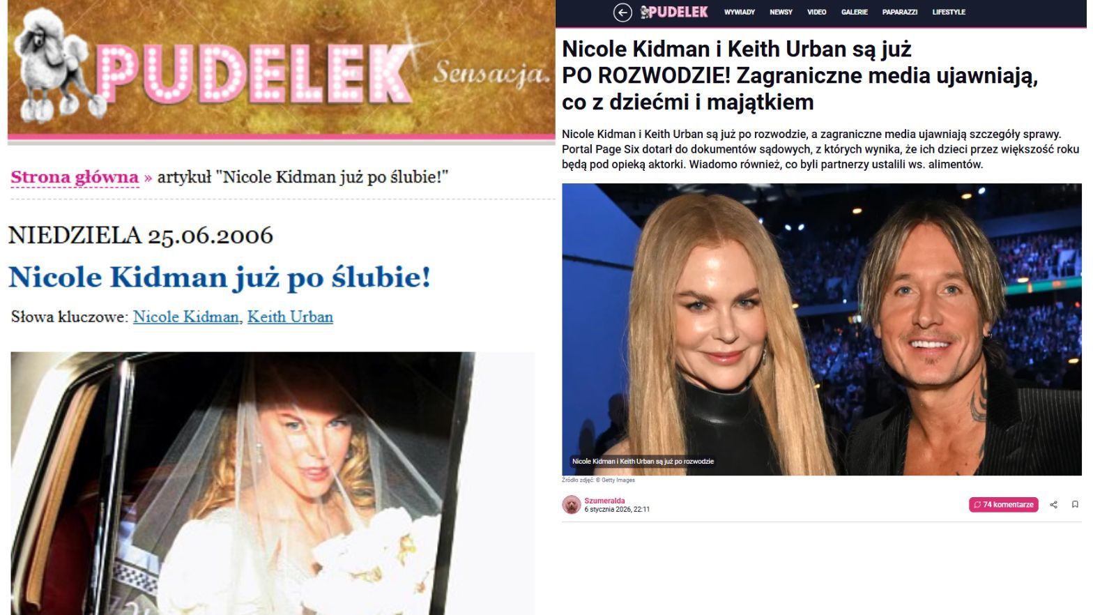 Ślub i rozwód Nicole Kidman