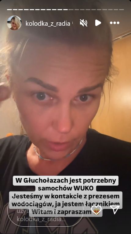 Agnieszka Kołodziejska walczy z powodzią.