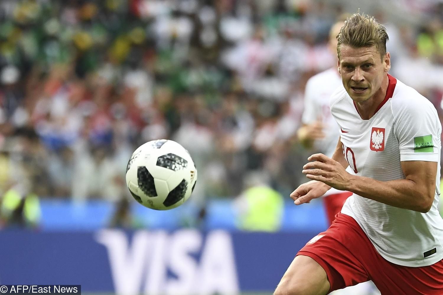 Mecz Polska-Senegal, Mundial 2018, na zdj. Łukasz Piszczek
