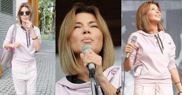 Czy tak wygląda diwa?! Górniak w za krótkim dresie i niemal bez makijażu
