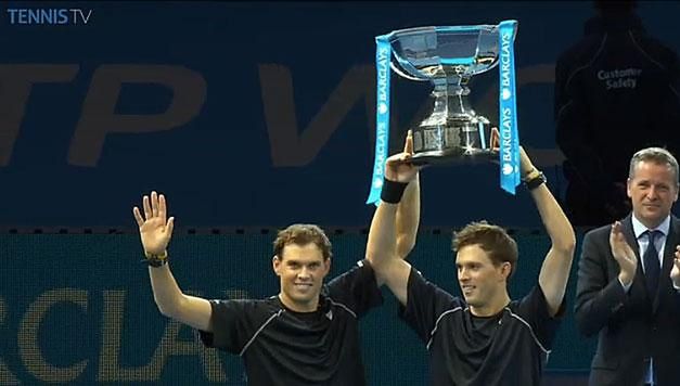 Bracia Bryanowie zdobyli 102. tytuł w karierze, w tym czwarty w Finałach ATP World Tour (Foto: Twitter)