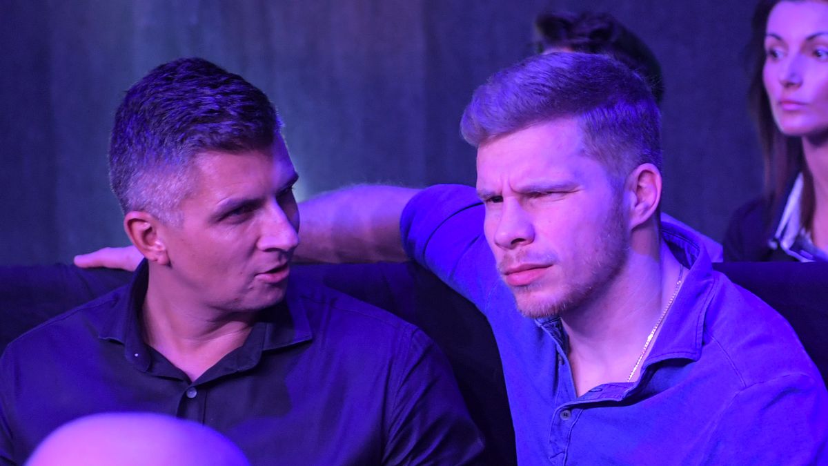 Newspix / Dominik Buze / Na zdjęciu od lewej: Mateusz Borek (z lewej) i Maciej Miszkiń (z prawej_