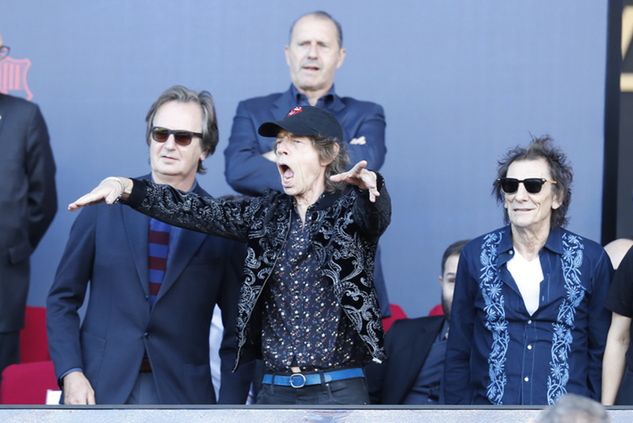 Na zdjęciu od lewej: Bill Wyman, Mick Jagger i Ronnie Wood z The Rolling Stones