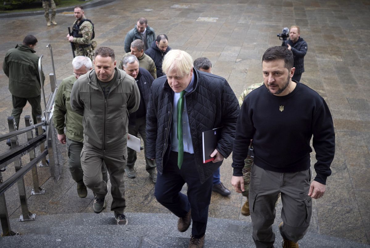 Były brytyjski premier Boris Johnson odwiedził w Kijowie Wołodymyra Zełenskiego