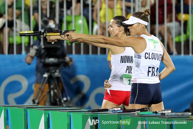 Oktawia Nowacka podczas zawodów laser run