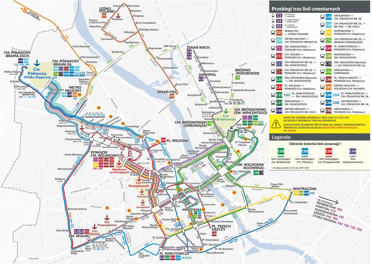 Warszawa. Miasto uruchomi ekspresowe linie cmentarne