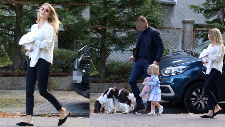 Kasia Tusk z mężem i dziećmi odwiedza rodziców