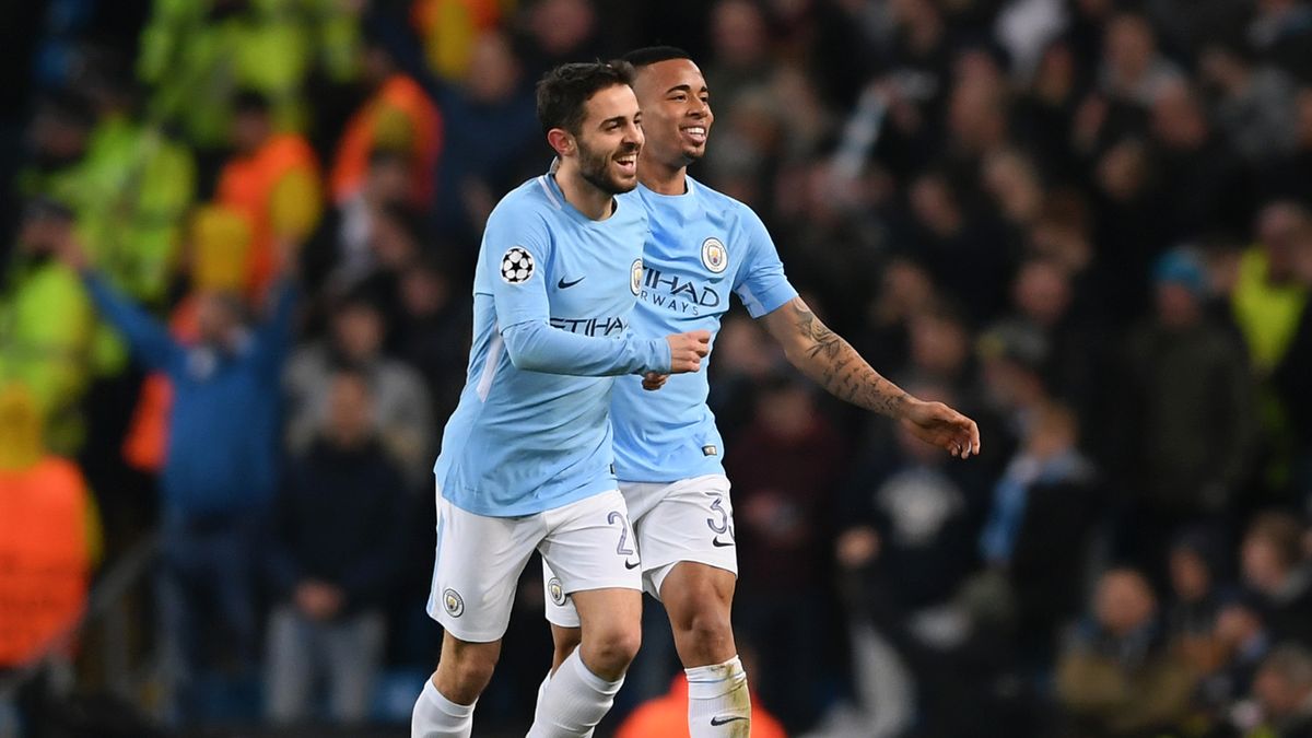 Getty Images / Laurence Griffiths / Na zdjęciu: Bernardo Silva (po lewej) i Gabriel Jesus (po prawej)