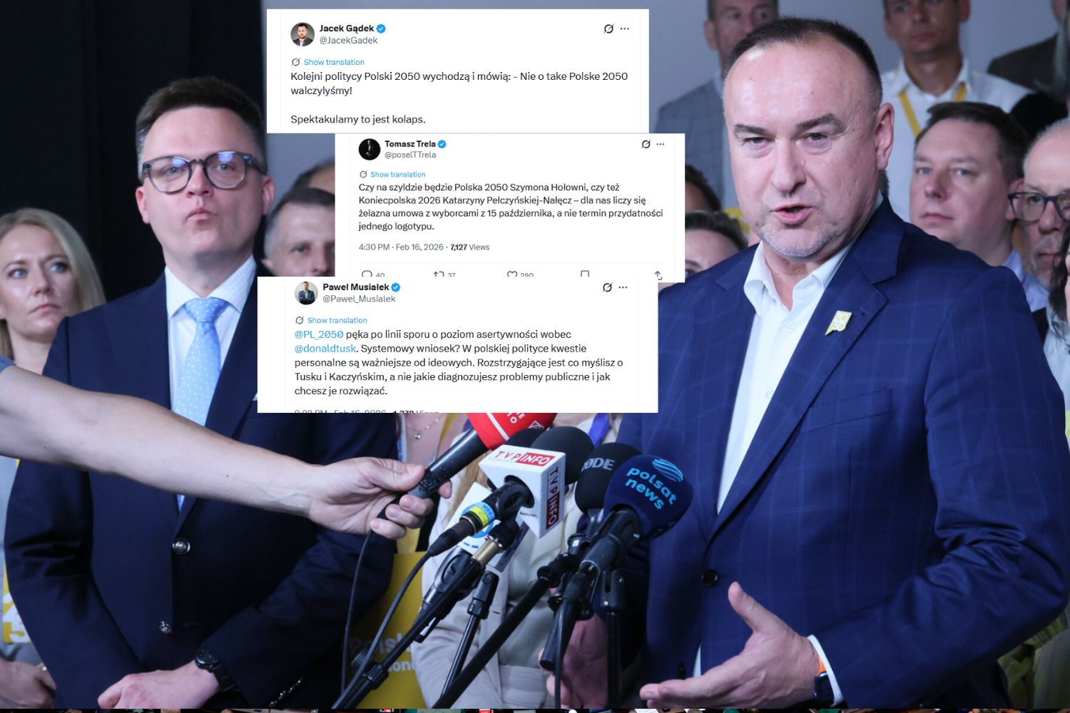 Kolejne odejścia z Polski 2050. "Spektakularny kolaps" Kép