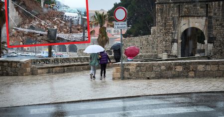 Potężne ulewy w Dubrowniku. Zawaliła się ściana domu