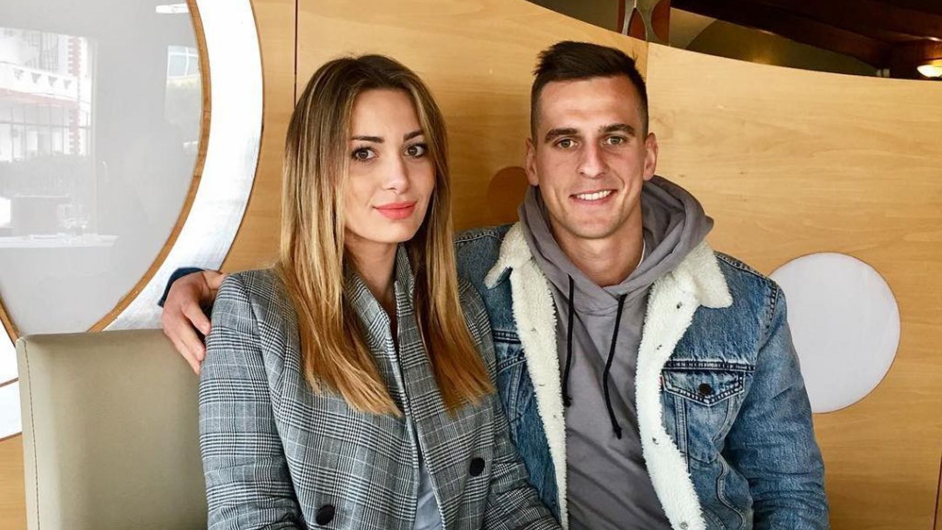 Arkadiusz Milik i Jessica Ziółek