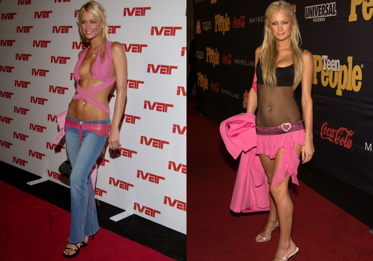 Paris Hilton regularnie odsłaniała brzuch z kolczykiem w pępku 