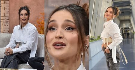 Marina Łuczenko promuje mundialowy przebój, ODSŁANIAJĄC BRZUSZEK w "Pytaniu na Śniadanie"! Zdradziła też autorski przepis na grzanki z opiekacza... (ZDJĘCIA)