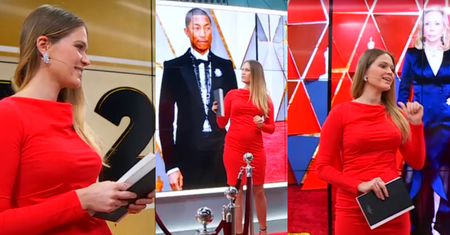 Ciężarna Śłotała komentuje Oscary: "Pharrell Williams to mój rodzynek. Od dawna jest ikoną stylu, ubiera się u Chanel"