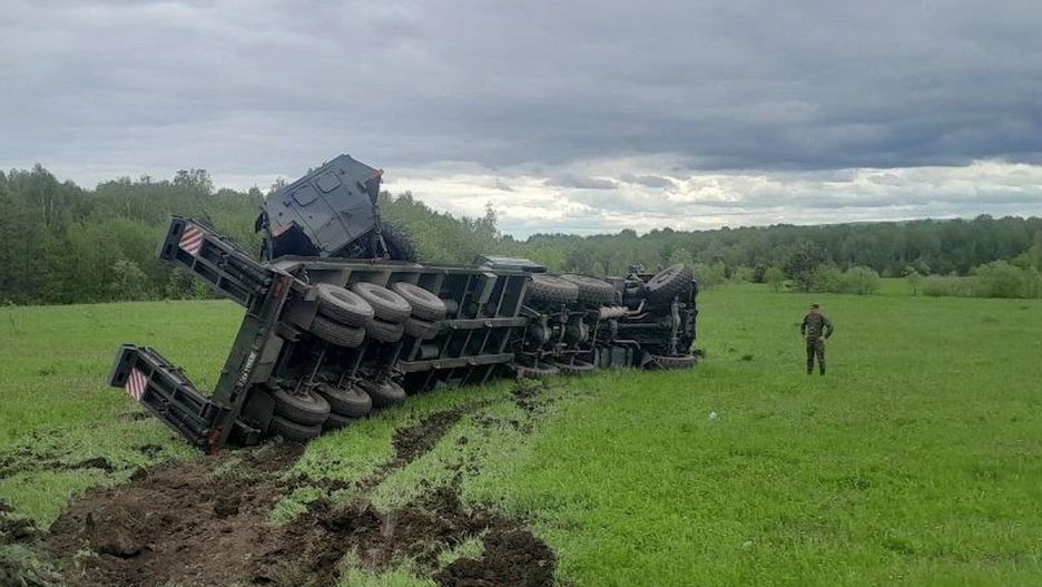 Wypadek rosyjskiej lawety ze sprzętem NATO w  Baszkirii