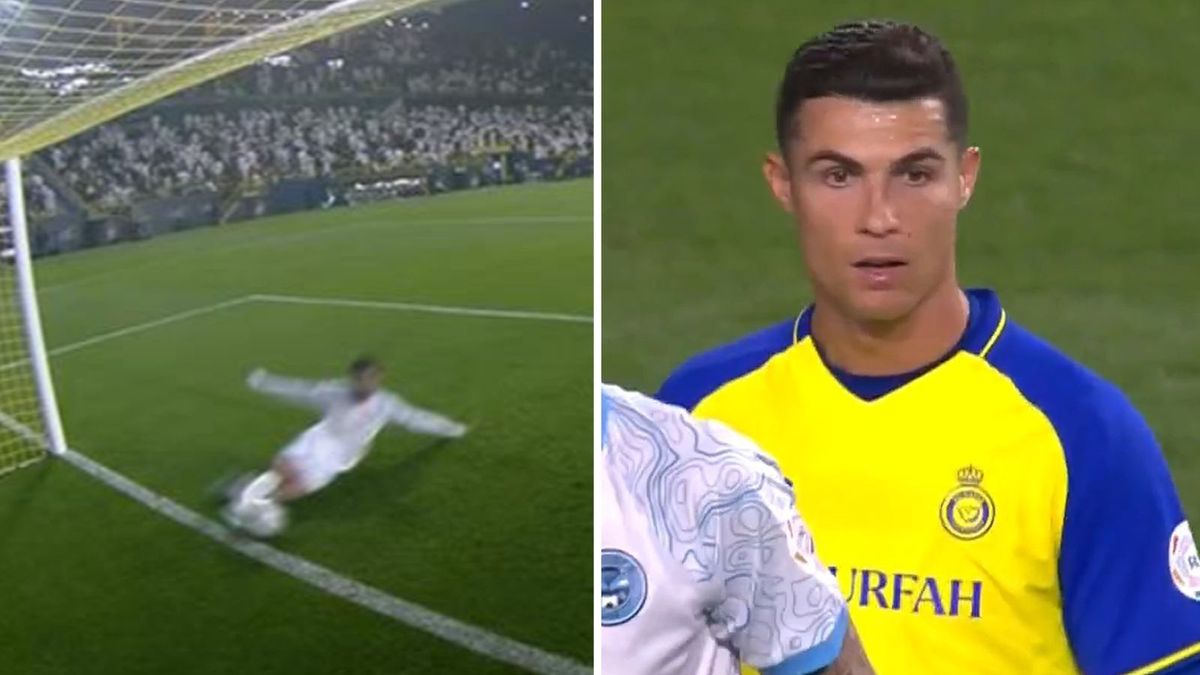 wybicie piłki po strzale Ronaldo / Portugalczyk podczas jednej z akcji