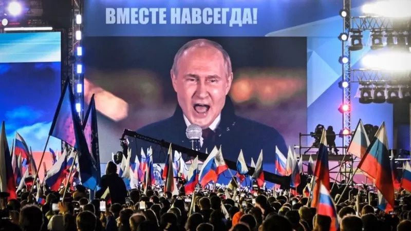 Так Путін у вересні святкував проголошену ним анексію окупованих українських регіонів