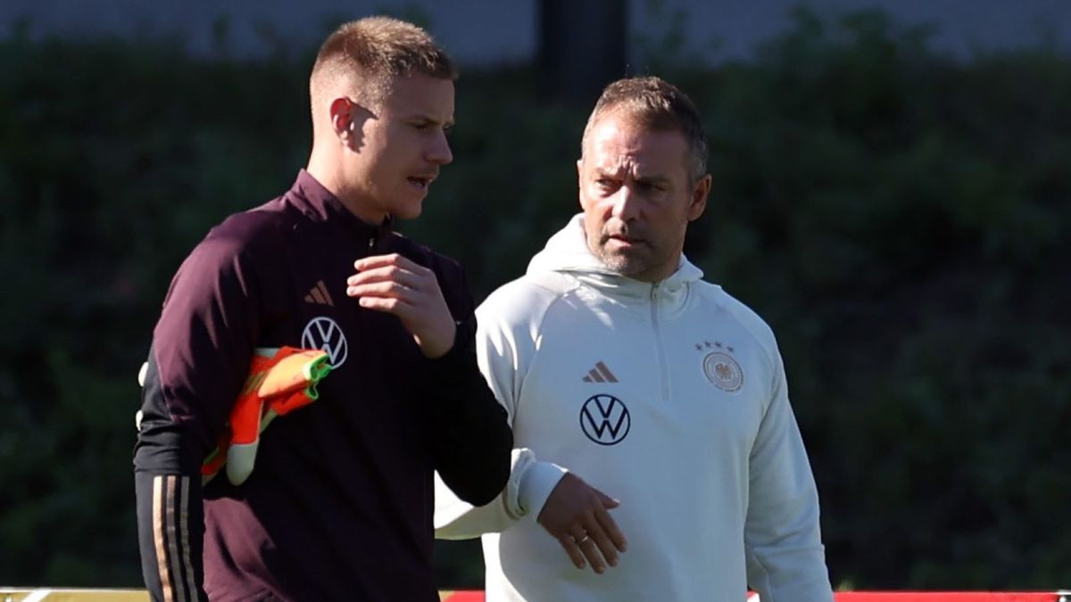 Getty Images / Alex Grimm / Na zdjęciu: Marc-Andre ter Stegen (L), Hansi Flick (P)