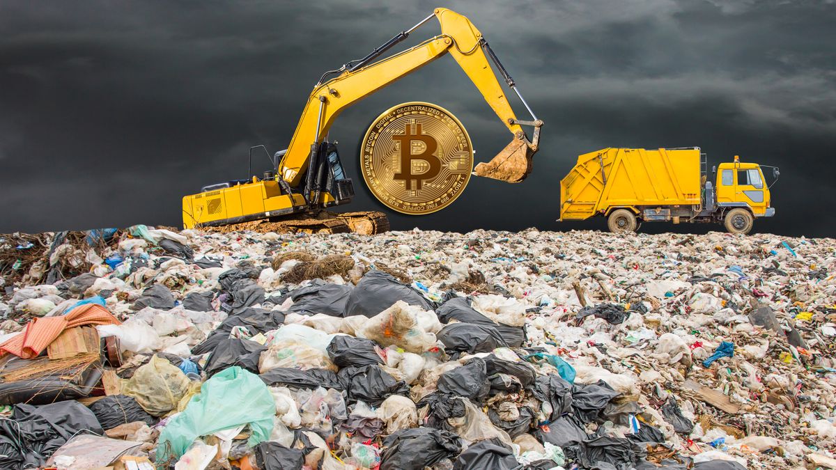 Dysk twardy z 8 tysiącami bitcoinów wylądował najpierw omyłkowo w worku na śmieci, a następnie na wysypisku