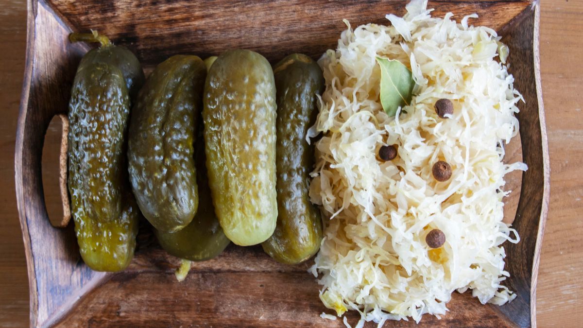 Kiszone ogórki i kapusta