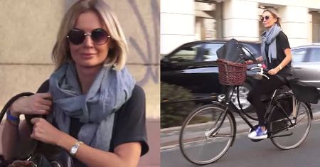 Uśmiechnięta Szulim na rowerze!