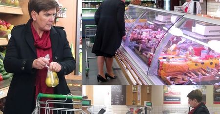 Beata Szydło kupuje mięso w markecie (ZDJĘCIA)
