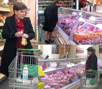 Beata Szydło kupuje mięso w markecie (ZDJĘCIA)