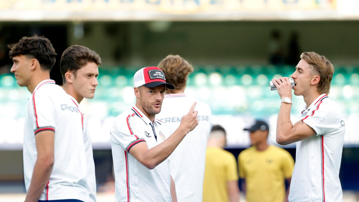 PAP/EPA / Emanuele Pennacchio / Jamie Vardy przed meczem Hellas Werona - US Cremonese
