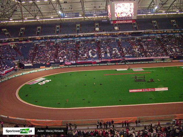 Piękny stadion w Gelsenkichen także zapisał się w niechlubnej historii Grand Prix na żużlu