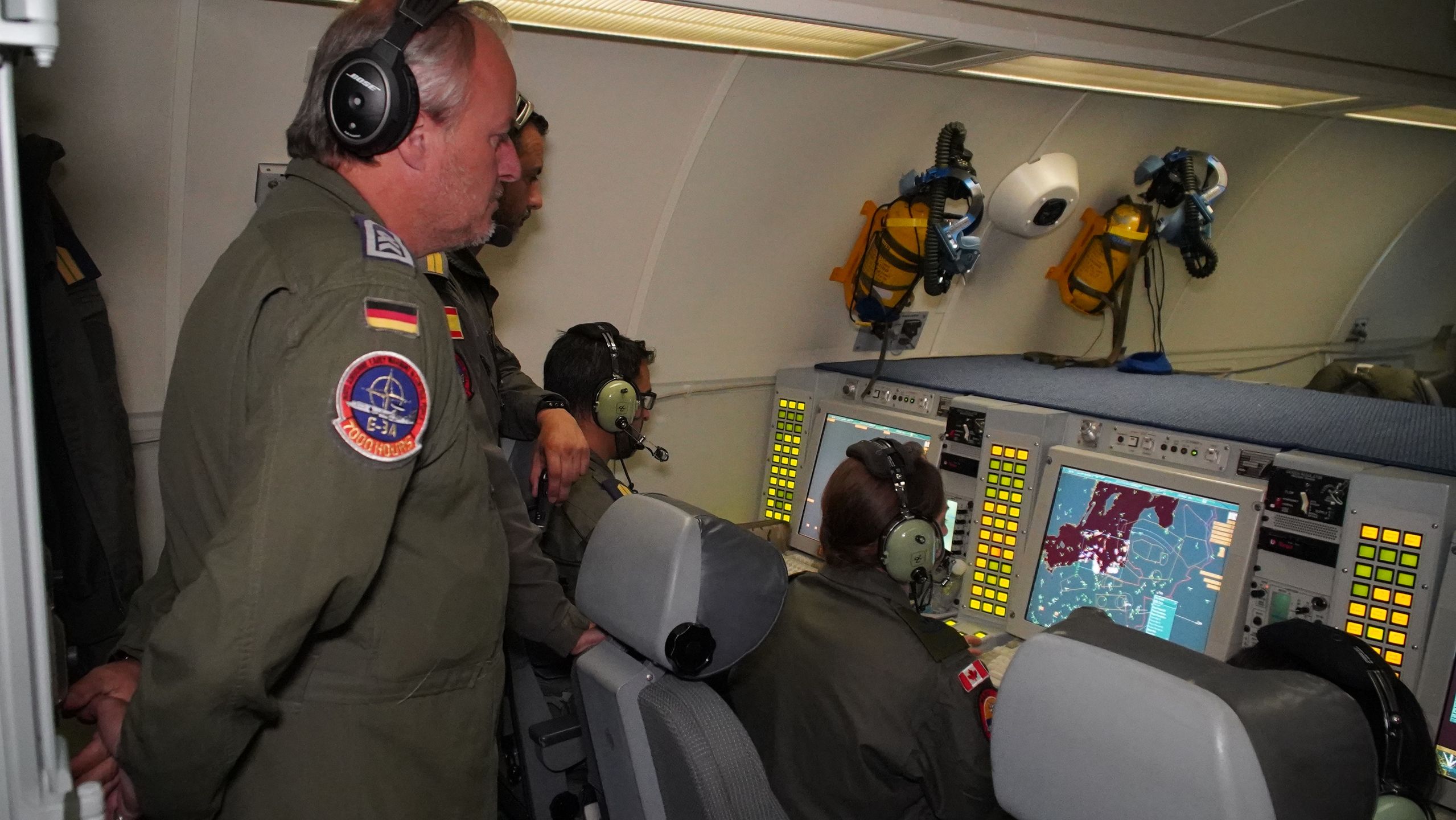 Wnętrze samolotu AWACS