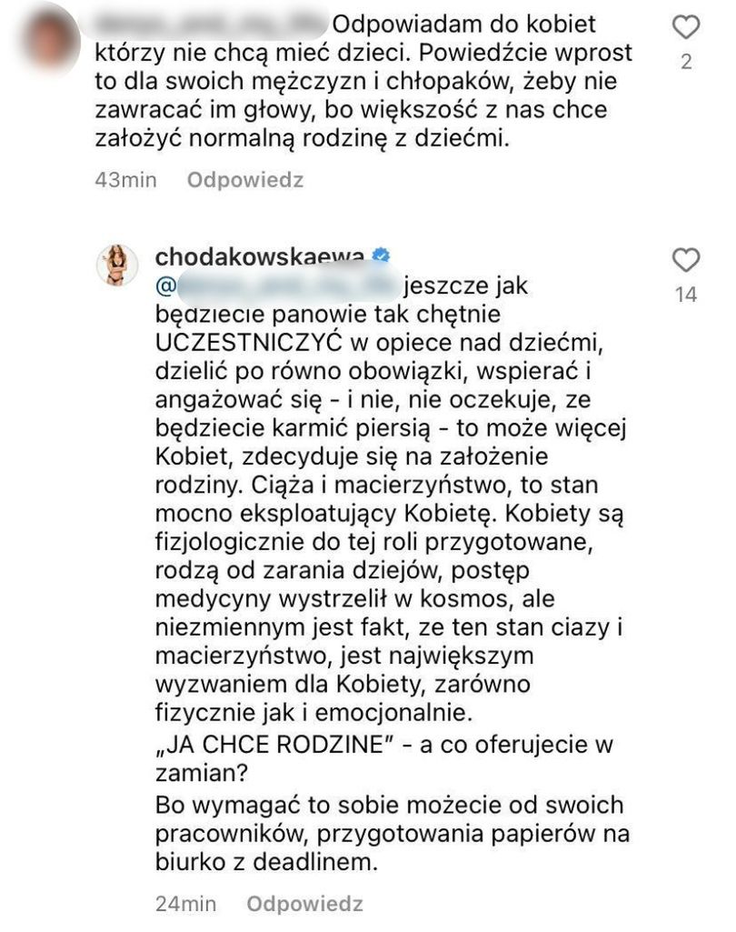 Ewa Chodakowska komentuje słowa Jarosława Kaczyńskiego